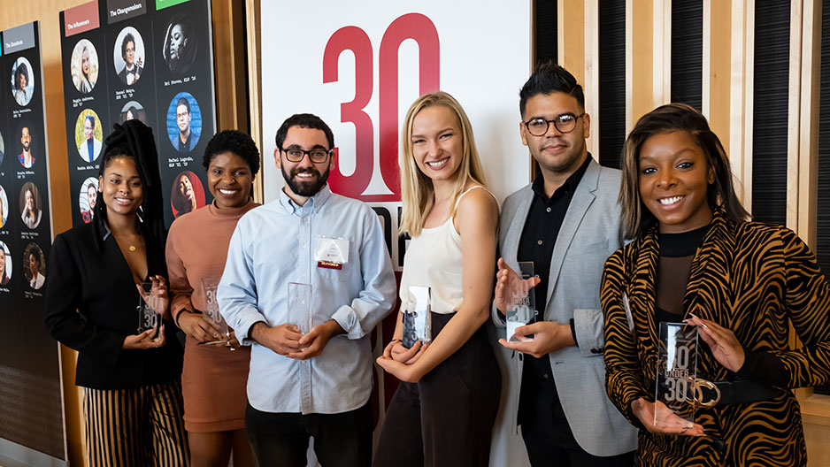 Group of 30 Under 30 honorees