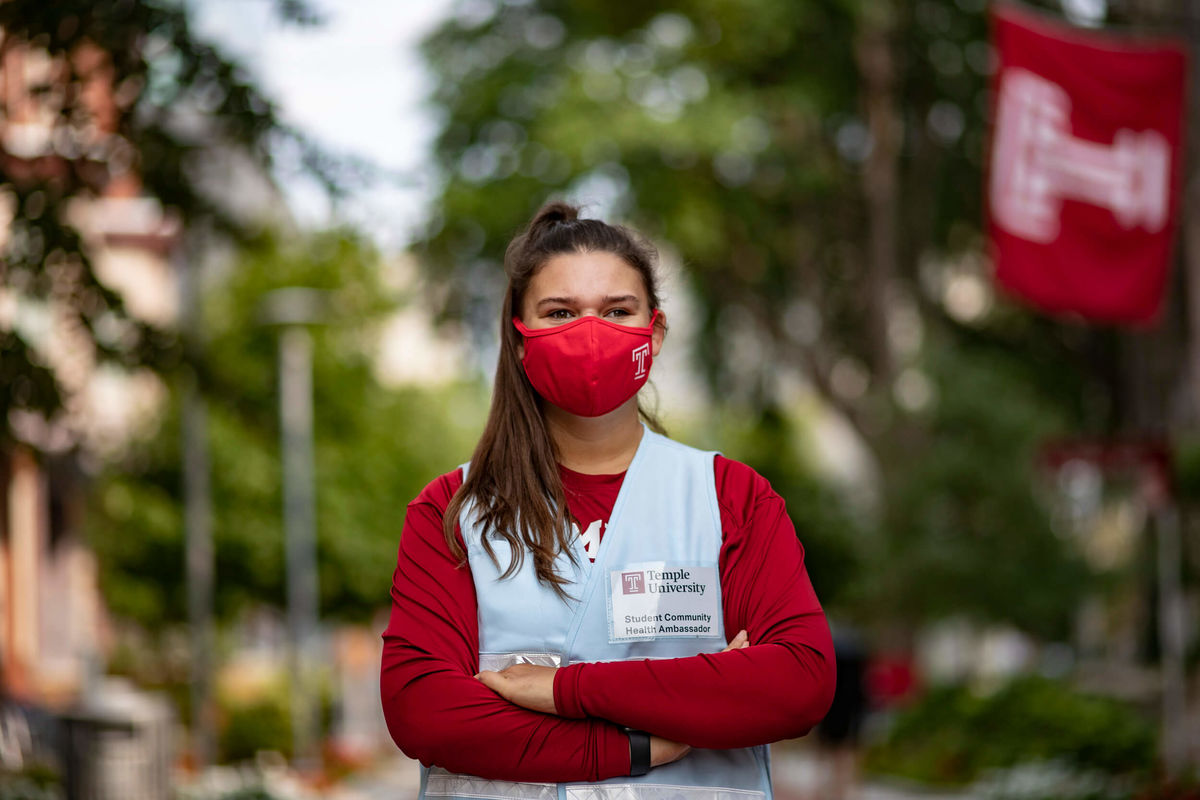 Katelyn Rogers, a student community health ambassador on Temple's Main Campus.