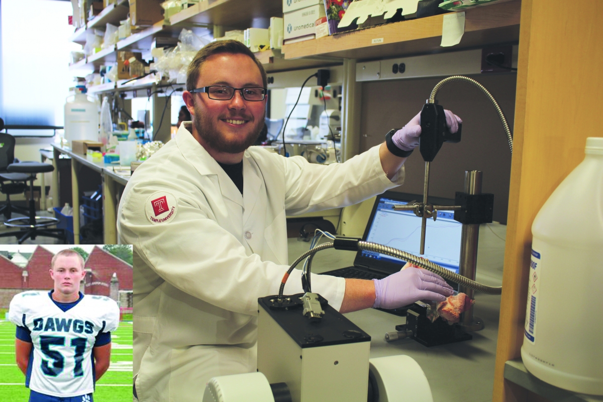 student in lab