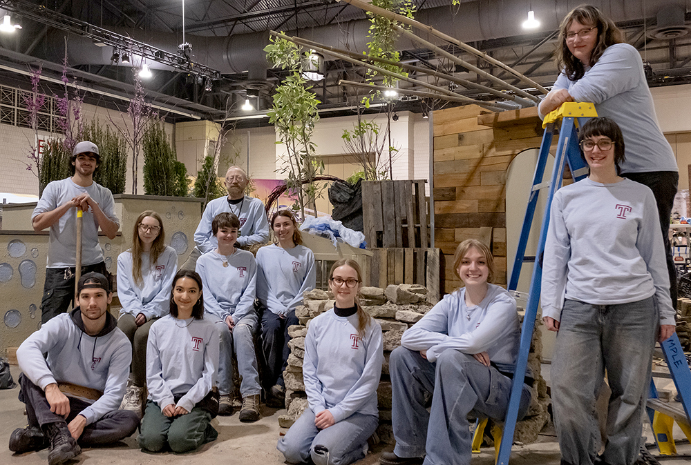 Temple Landscape Architecture and Horticulture students at the Philadelphia Flower Show