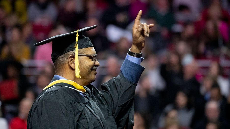 Jeff Chapman at graduation