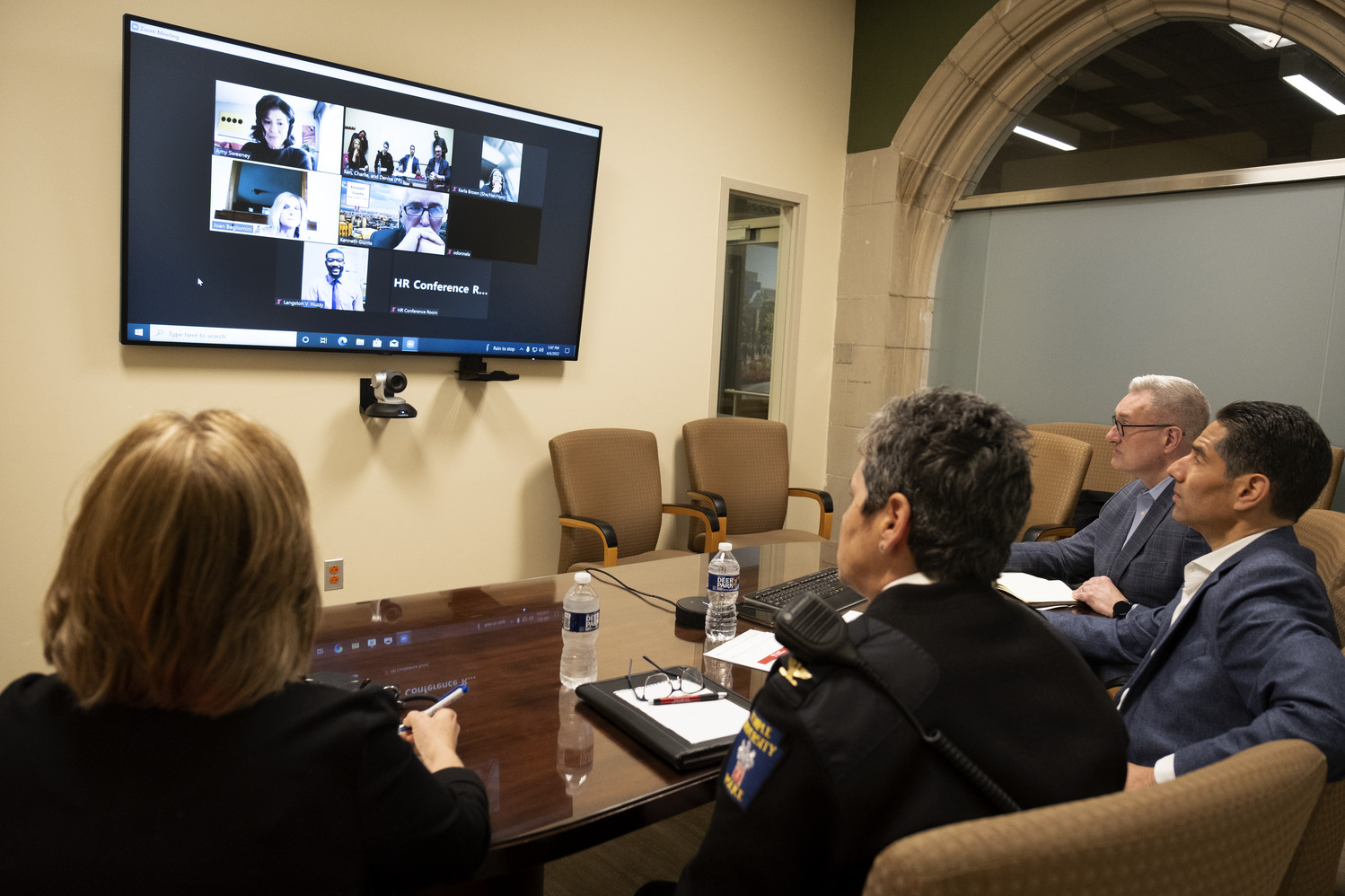 Image of Ken Kaiser, Charles Leone, Denise Wilhelm with Temple parents.