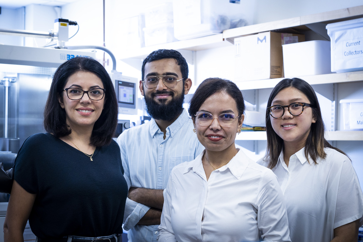 Image of Elham Sahraei and her fellow researchers.