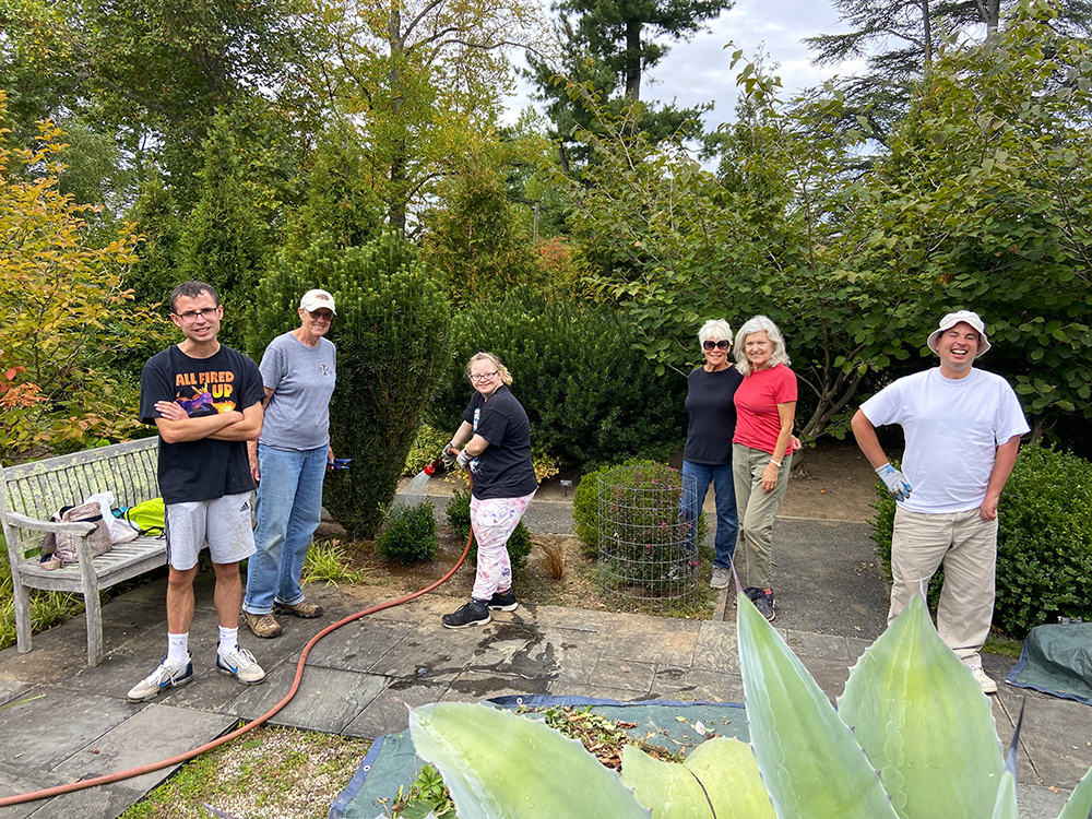 Volunteers working in the Ambler Arboretum