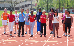 Members of the Temple walking club