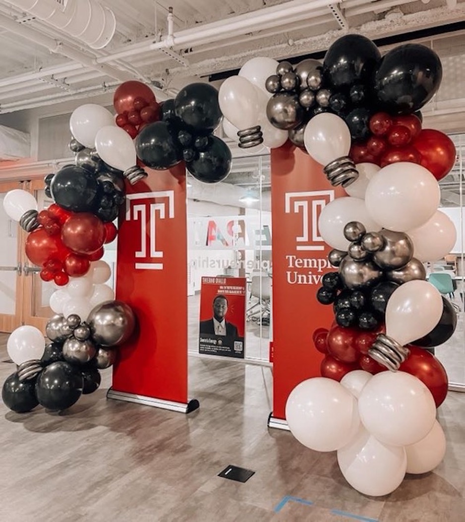 Balloon garland created for the 2022 Innovative Idea Competition, courtesy of Shannon Milligan 