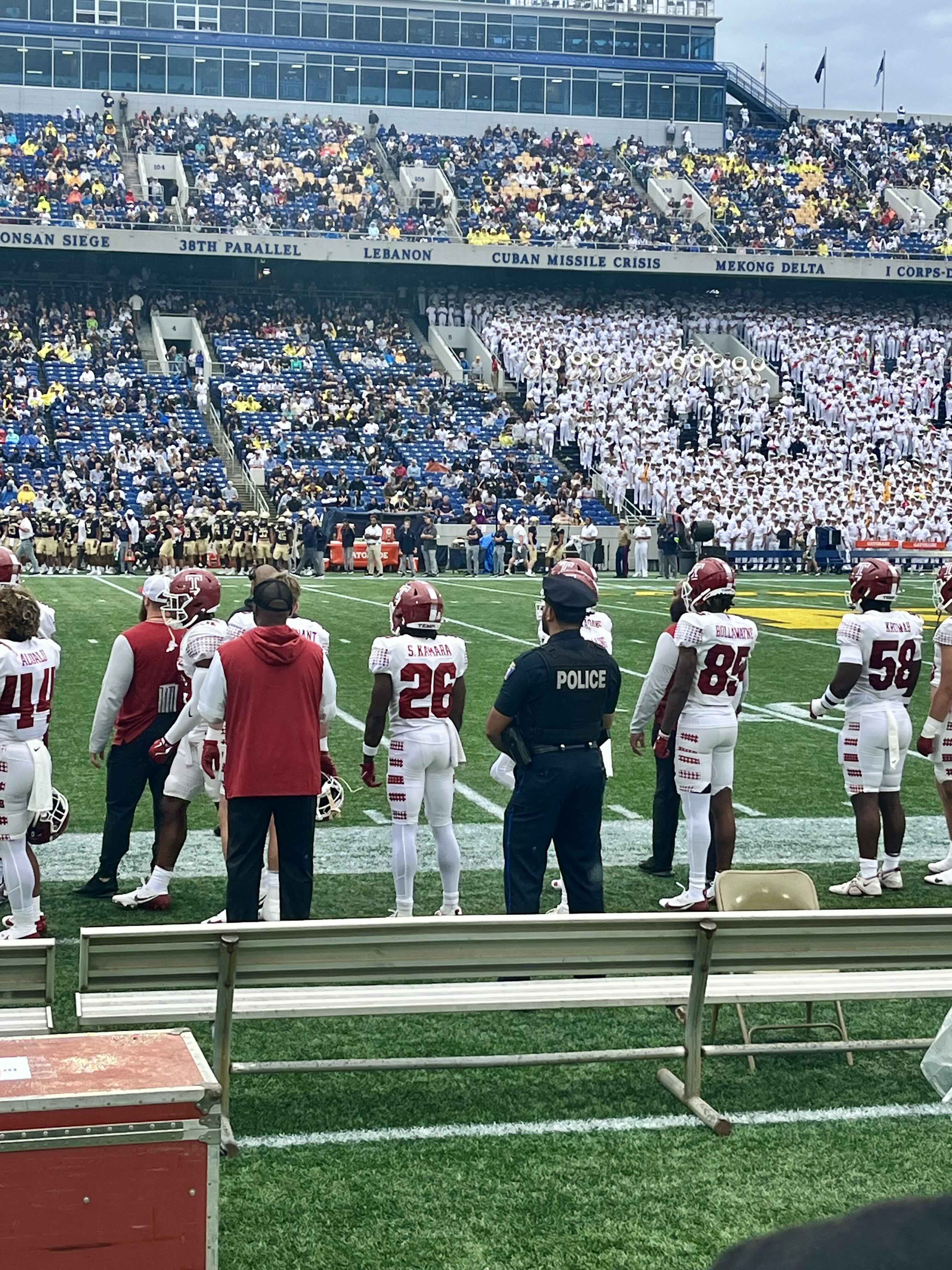 Temple Police Officer Arashdeep Bawa provided protection to the Owls during an away game in September. 