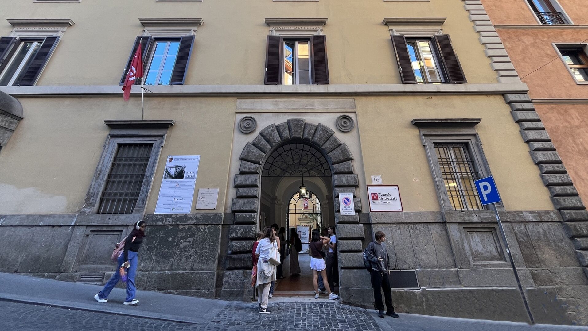 Temple University Rome campus entrance