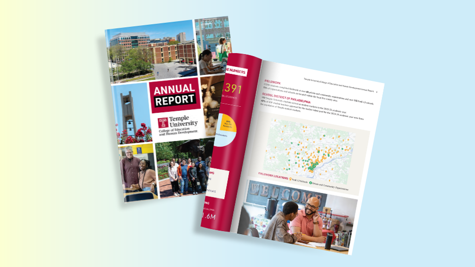 Preview of the front cover and interior page of the Annual Report