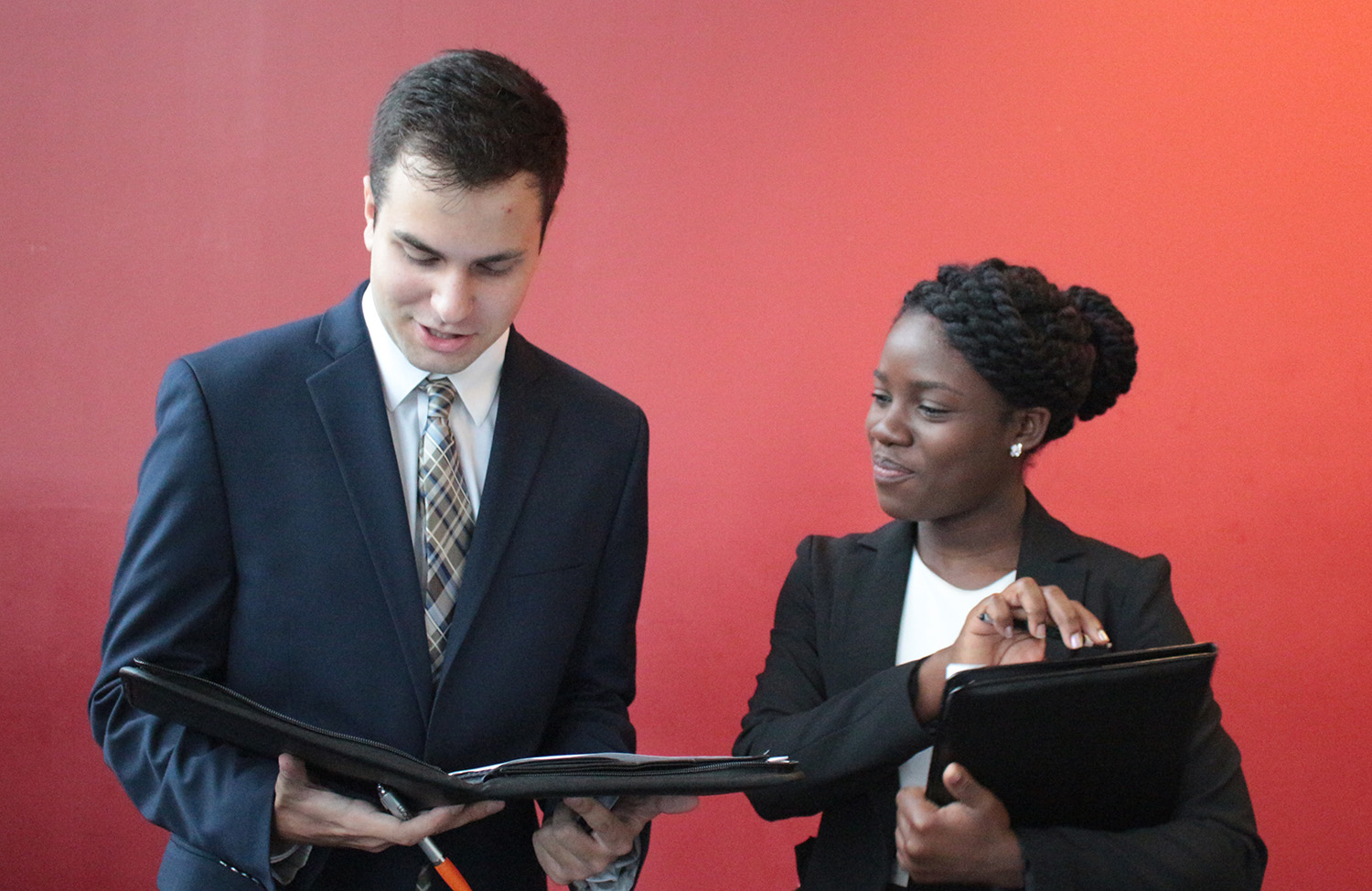 students at career fair