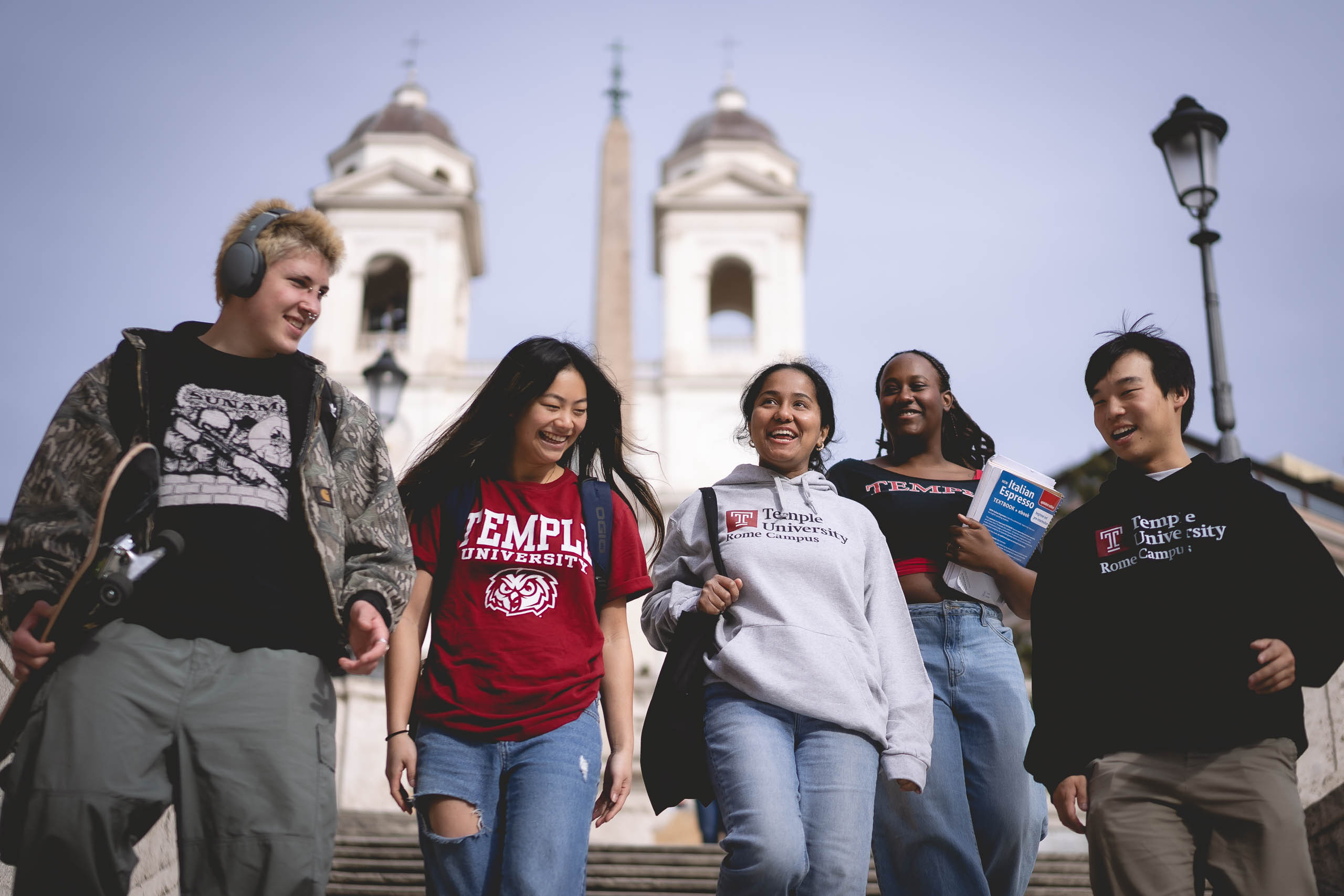 Students at Temple Rome's new location