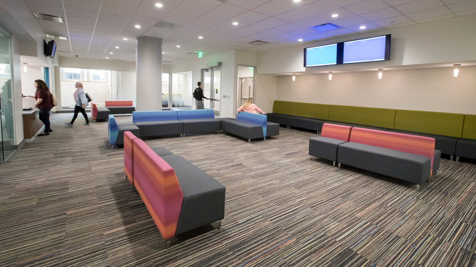 Inside the newly renovated Student Financial Services space.