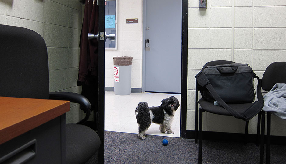 Mookie in Miller's office at Annenberg Hall