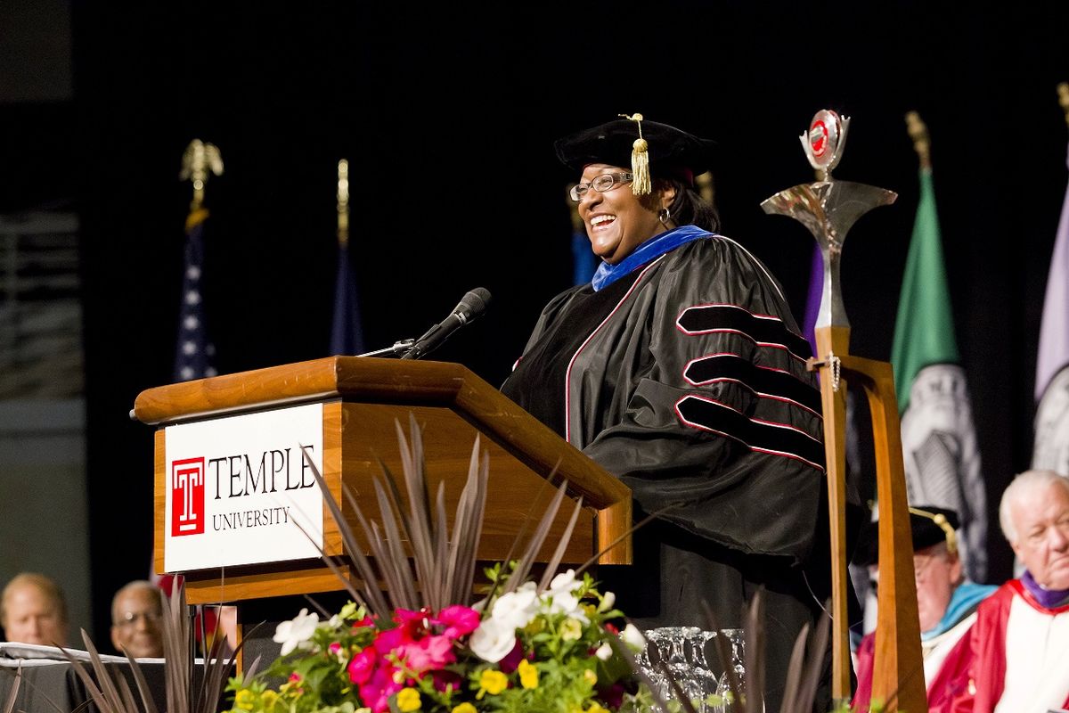 Theresa Powell pictured at commencement