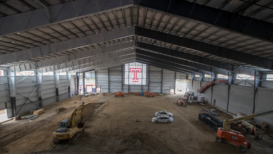 Construction in progress on the new Student Training and Recreation (STAR) Complex.