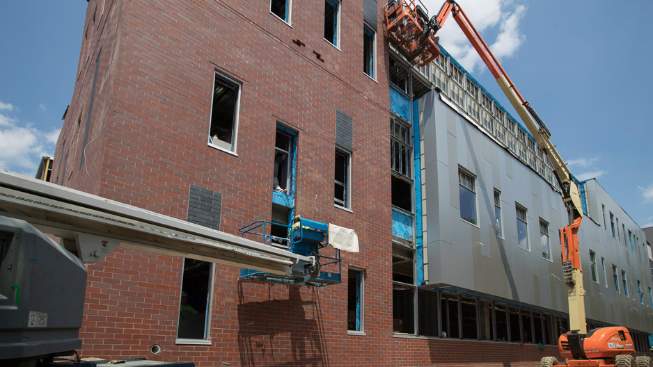 Construction site of the Student Training and Recreation (STAR) Complex.