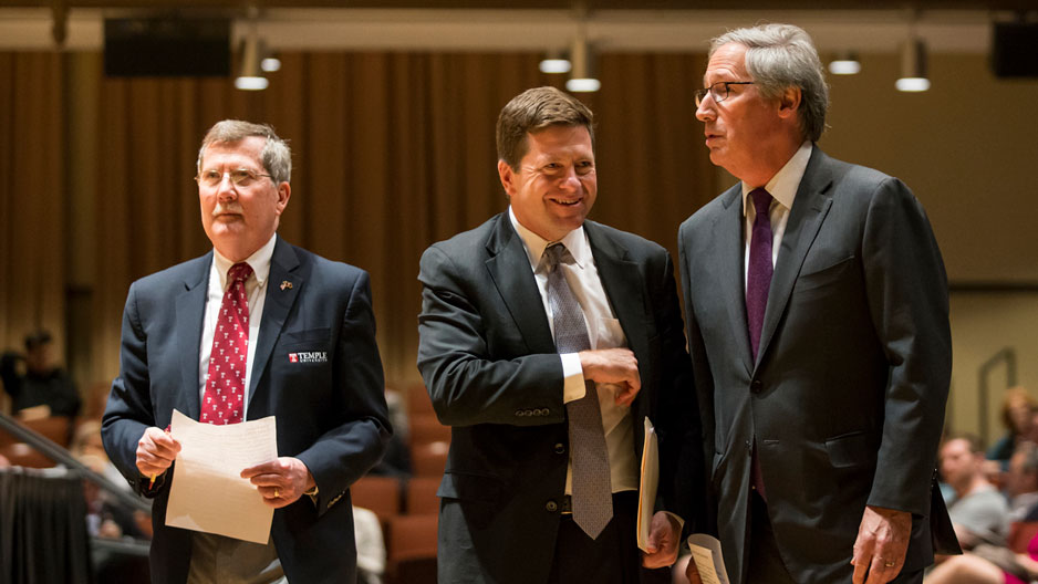 Jay Clayton with Temple President Richard Englert