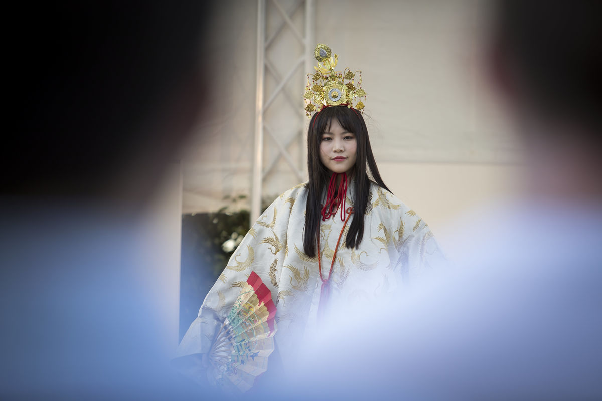 Traditional Japanese dance is performed during Community Day at TUJ's new campus. 