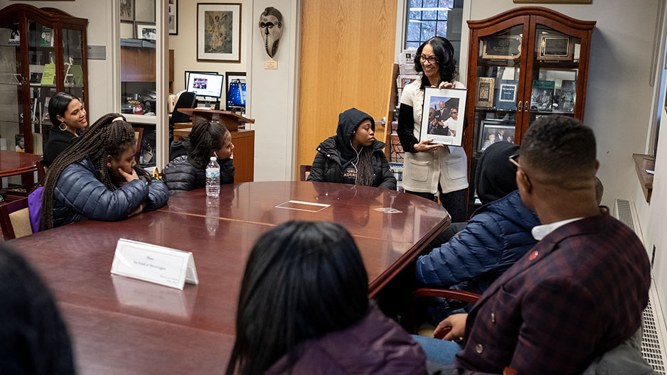 Students at the Blockson Collection