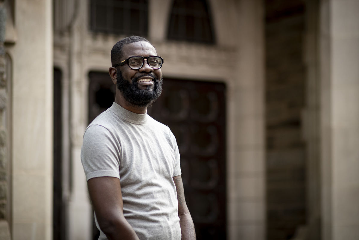 Nu'Rodney Prad outside on Main Campus