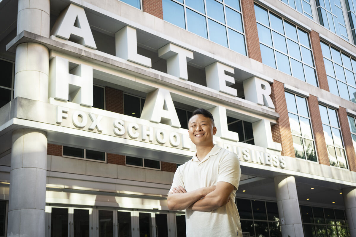 Andrew Min pictured outside Alter Hall.