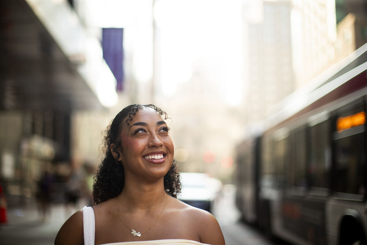 Image of Nyla Monastero in Center City Philadelphia.