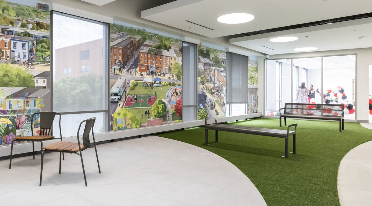 An image of the mural in Paley Hall.
