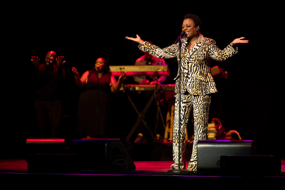 Ledisi pictured, performing at the Cherry & White Access Gala.