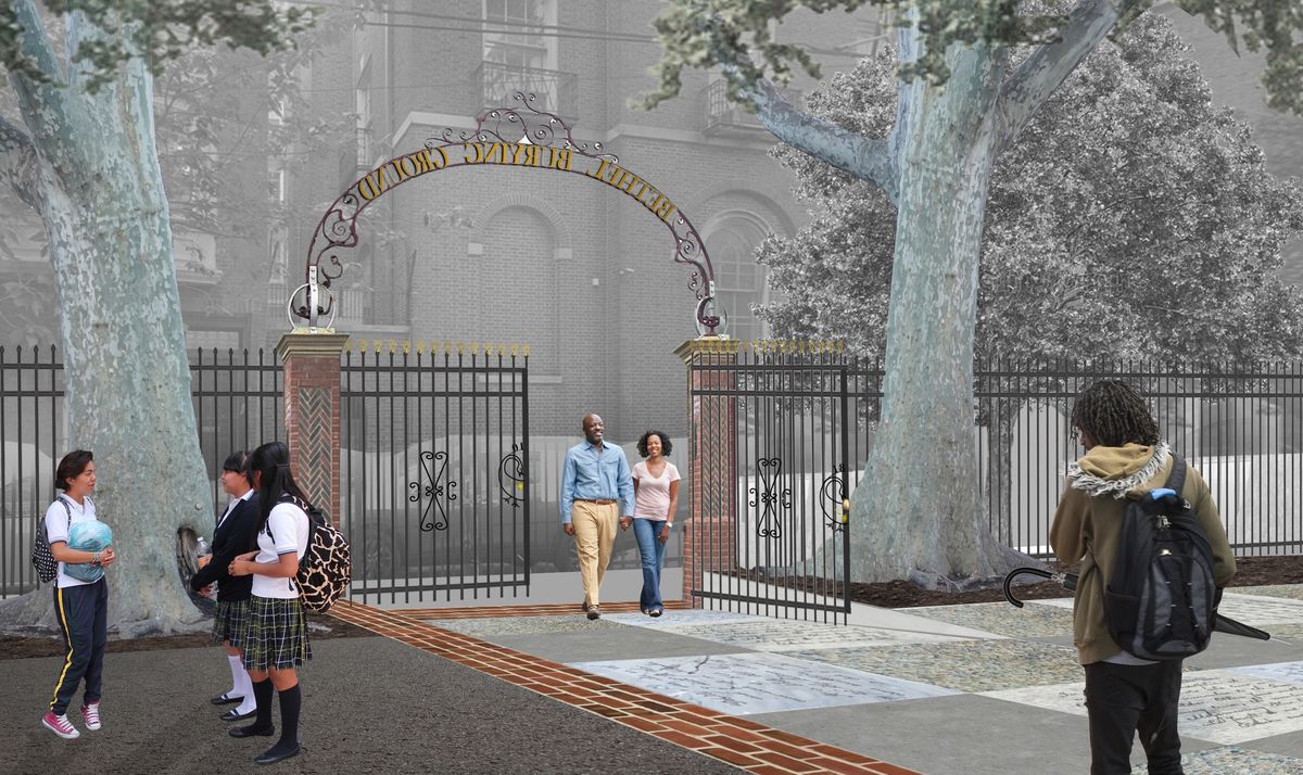 Image of a rendering of the Bethel Burying Ground Historic Memorial.