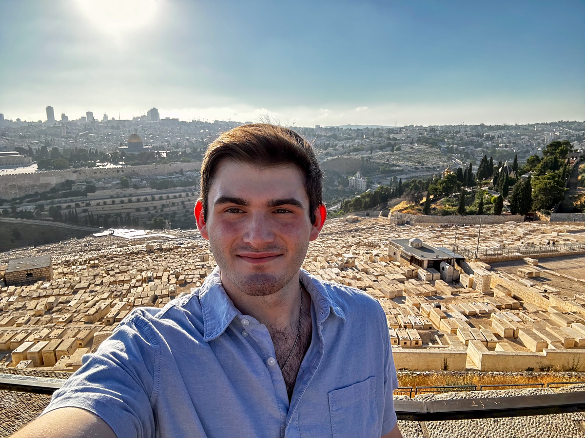 Image of Zachary at the Mount of Olives.