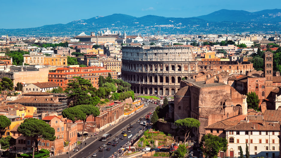 a view overlooking Rome