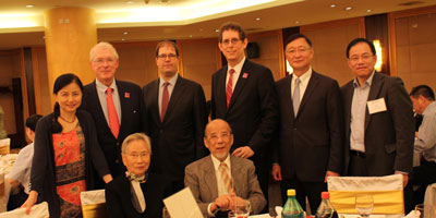 Philadelphia Orchestra and Temple executives attending a reception