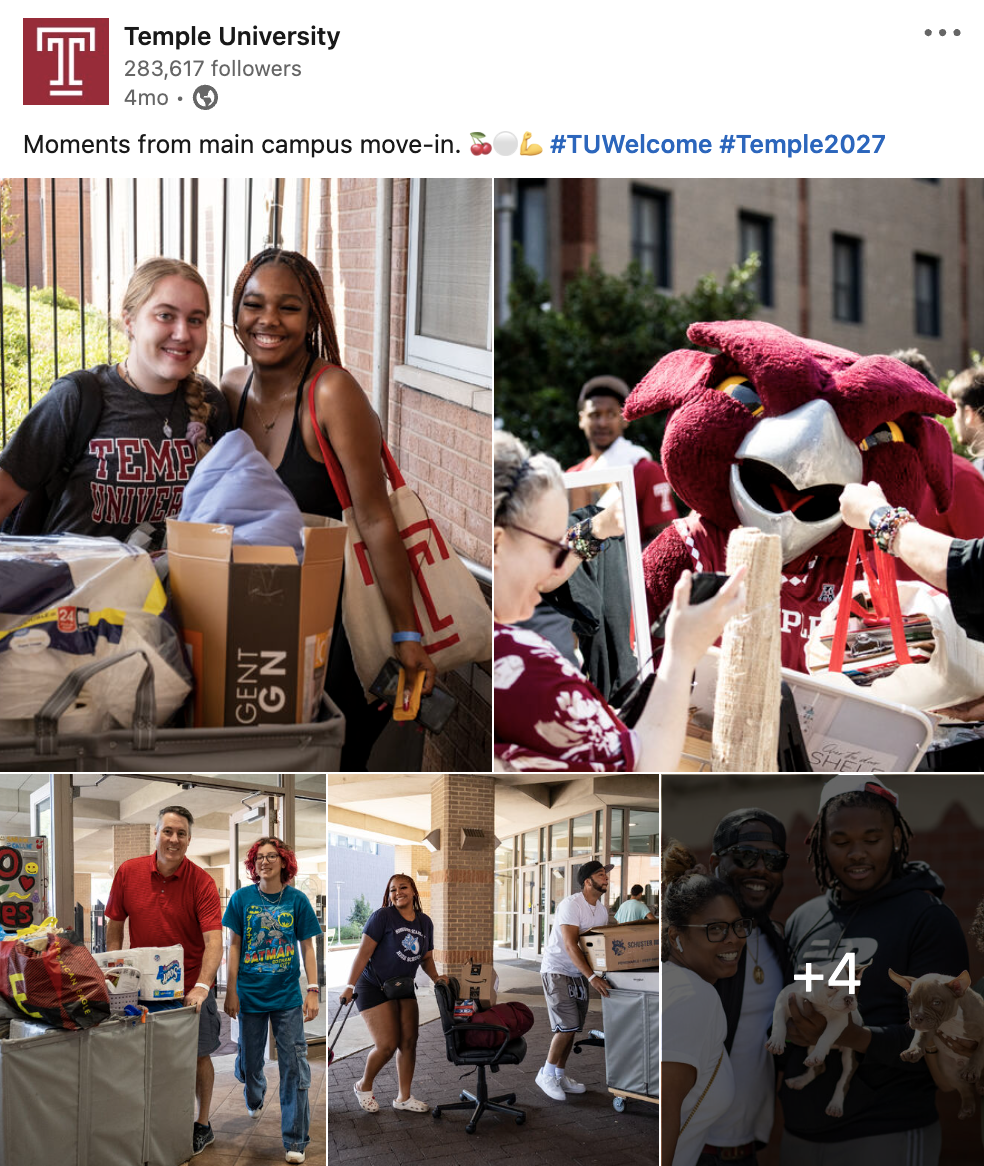 Students on move-in day