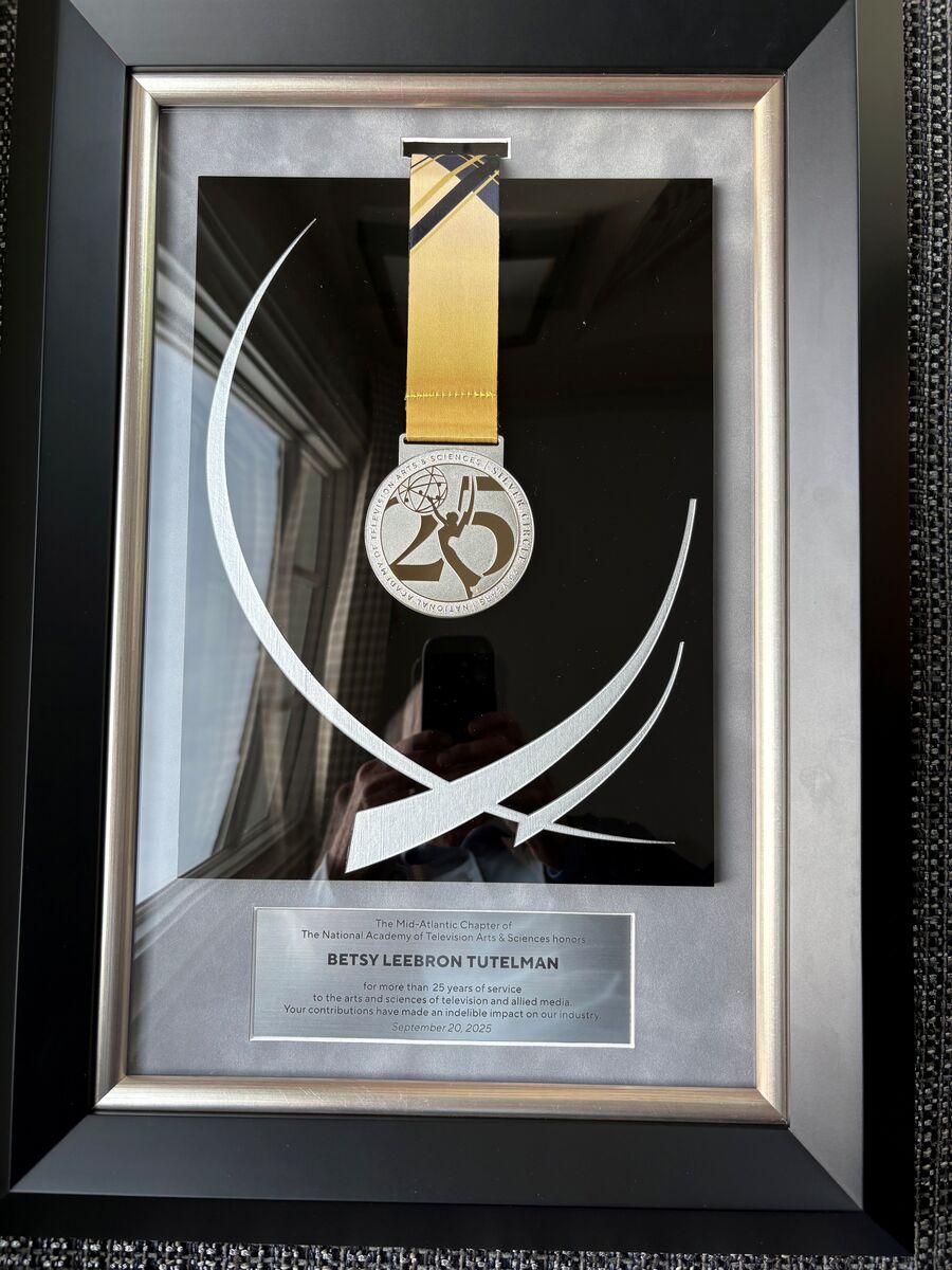 The Silver Circle Society plaque for Betsy Leebron Tutelman