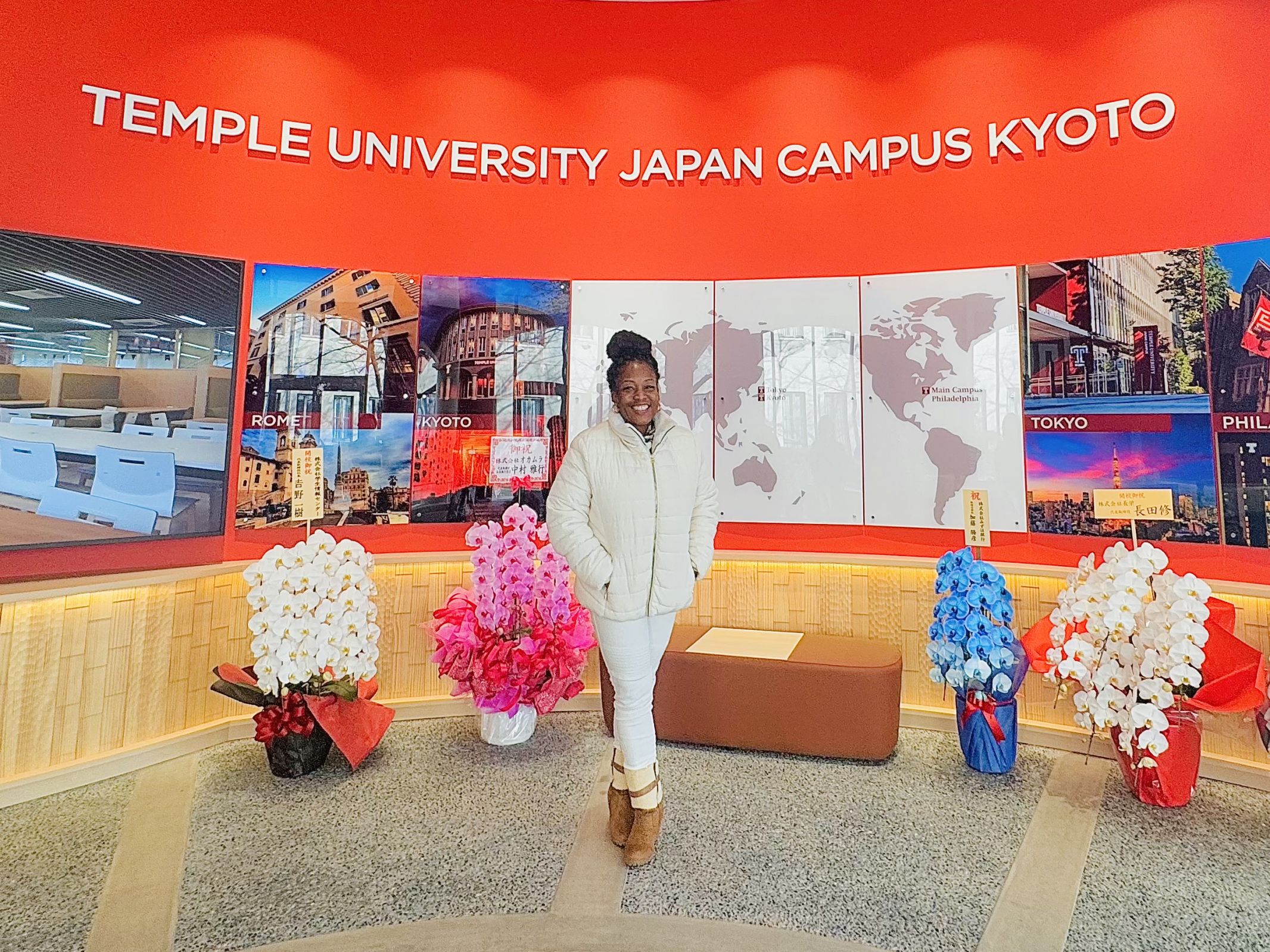 Amaka Nwankwo-Igomu visiting the Temple University Japan Campus Kyoto in 2025.