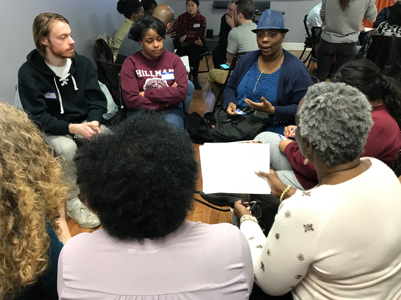 Snapshot of a discussion facilitated by the Germantown Info Hub with Germantown residents
