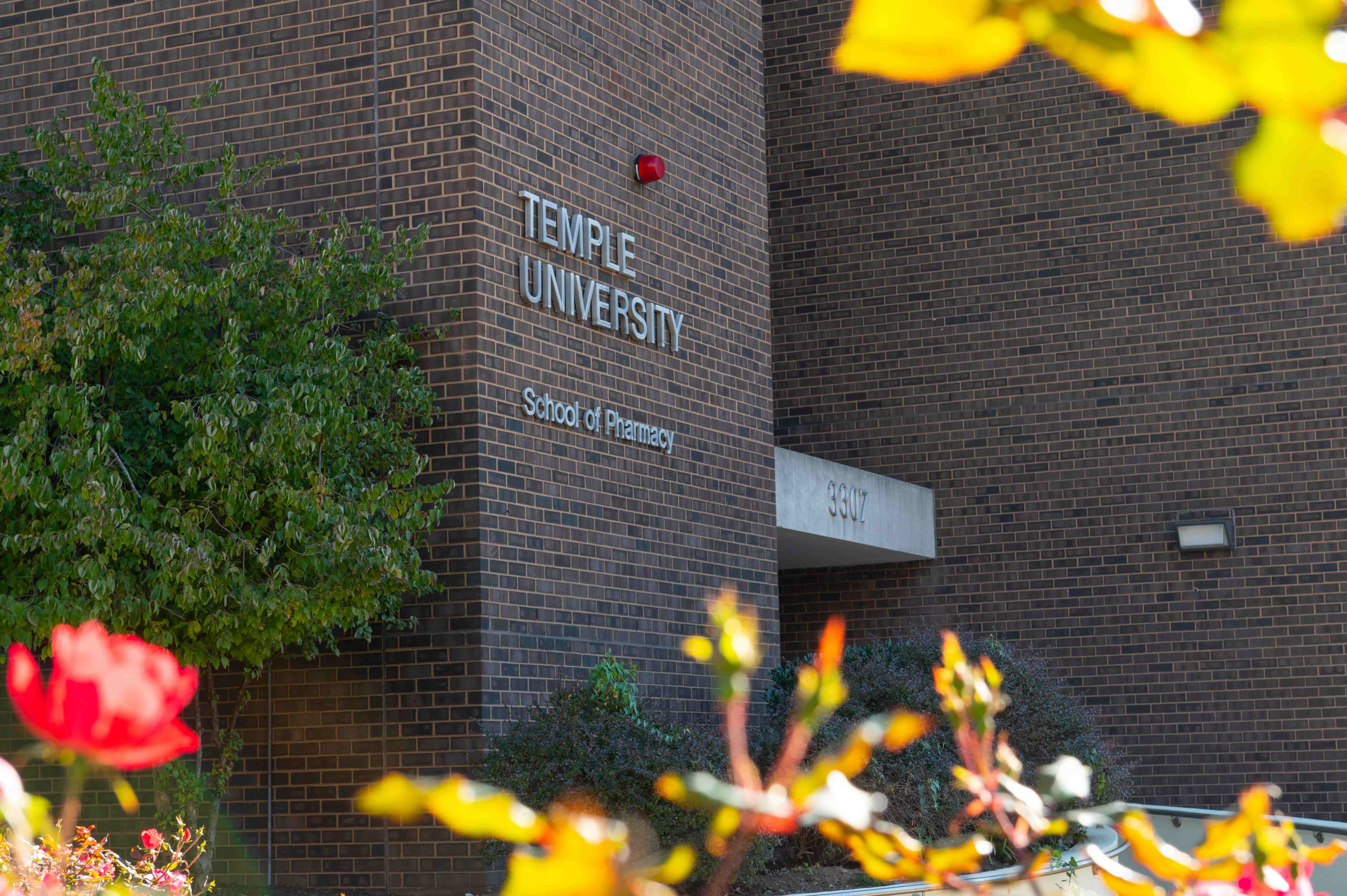 front of pharmacy school building