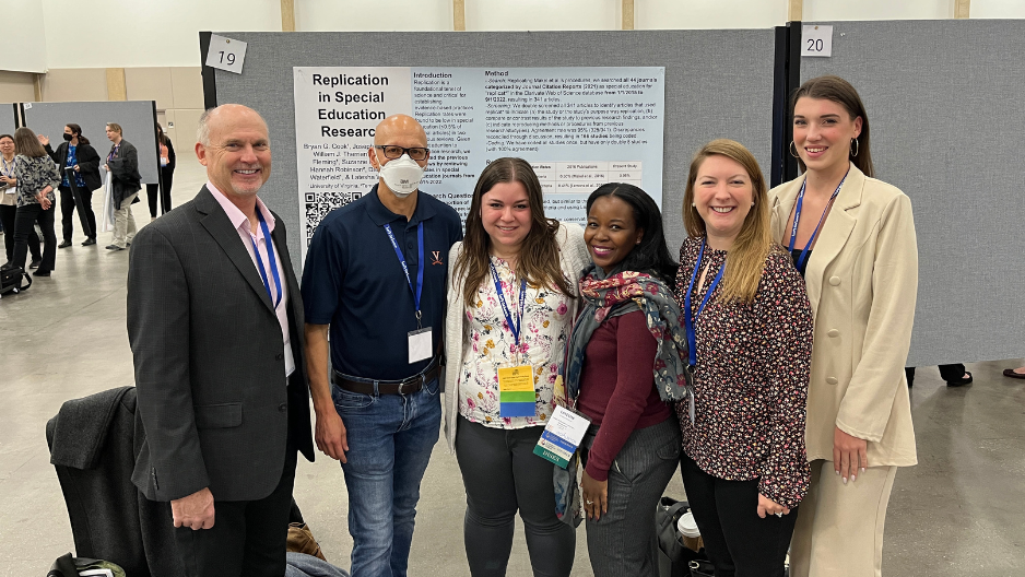From L to R. Joseph Boyle (Temple faculty), Bryan Cook (UVA faculty), Danielle Waterfield (UVA- ASPIRE), Latesha Watson (Temple Aspire), Suzanne Spicer (UVA- ASPIRE), & Hannah Robinson (Temple Aspire). 