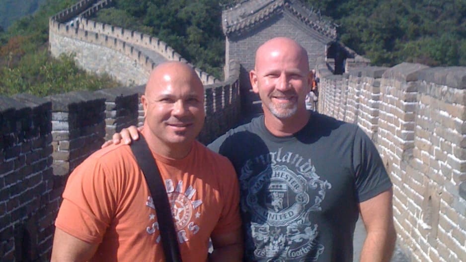 Dr. Douglas Mest, BS ’85, MD ’88 and his husband Mark Pelekakis