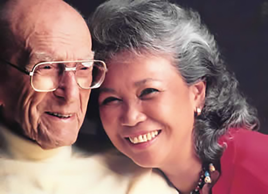 George and Joy Abbott smiling