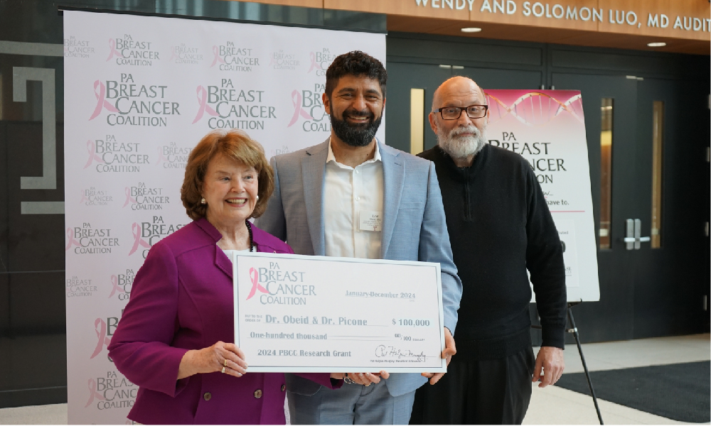 From left to right: Pat Halpin-Murphy, founder of the PBCC, Dr. Iyad Obeid, and Dr. Joseph Picone