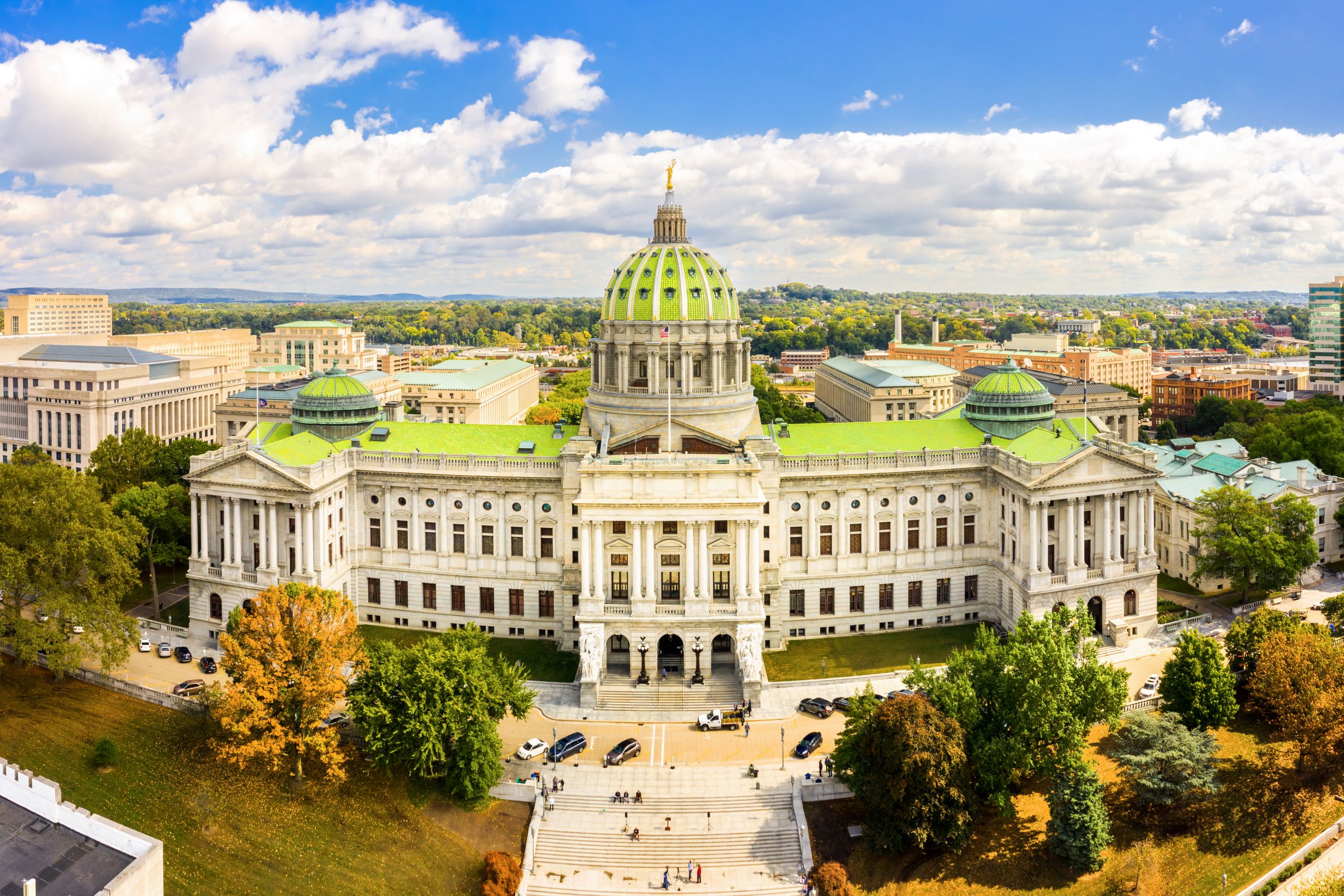 Pennsylvania statehouse building in Harrisburg