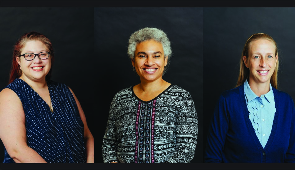 Three side by side headshots of Yah-el Har-el, Ruth Ochia and Eve Walters