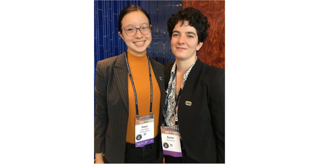 Rogers (left) and Berson (right) at the 2019 National Communications Association’s 105th Annual Conference in Baltimore.