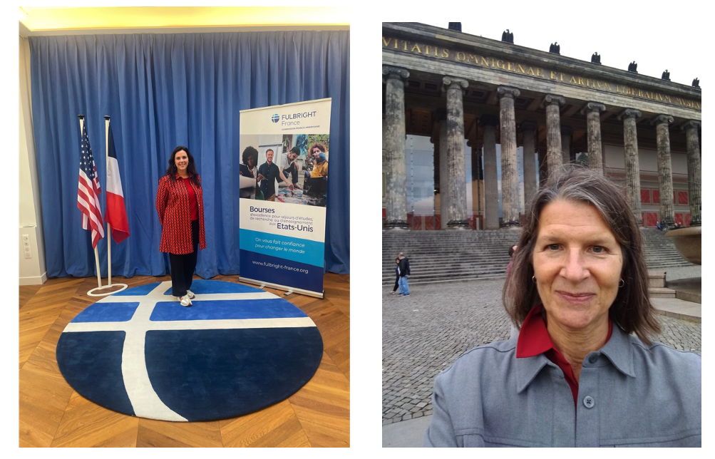 Amanda Neuber and Barbara Gorka during their Fulbright trips.