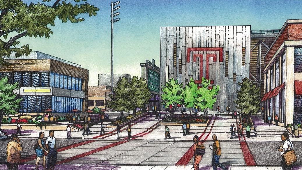 Rendering of the proposed multipurpose facility and stadium.