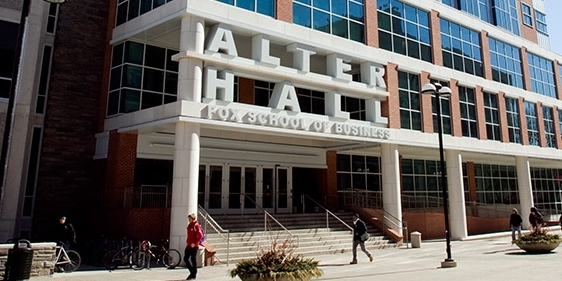 Alter Hall, which houses the Fox School of Business on Temple’s Main Campus.