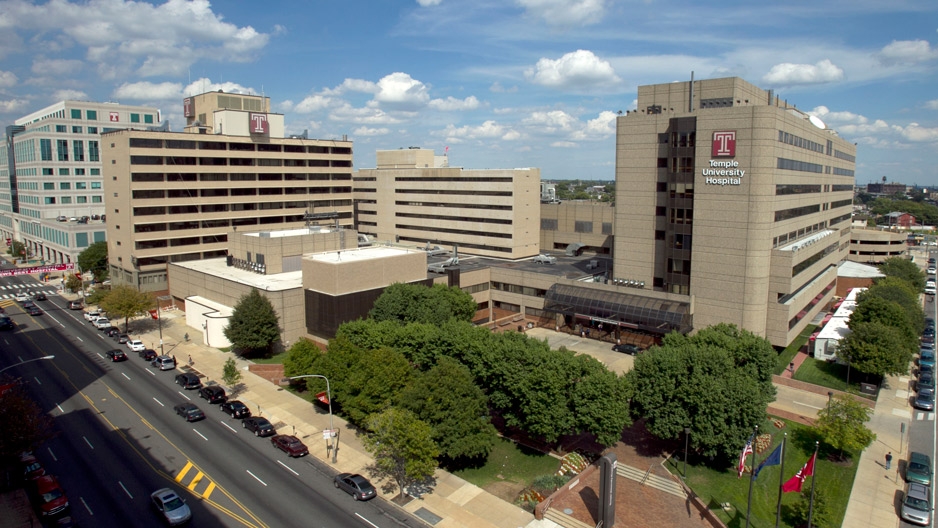Temple University Hospital aerial view