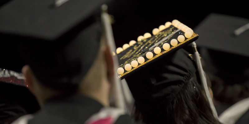 a decorated graduation cap