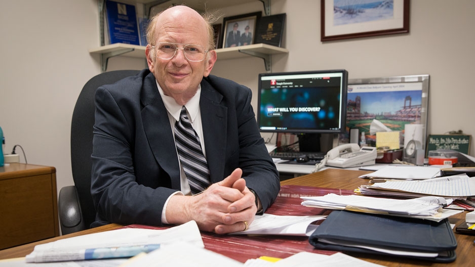 Assistant Vice President and Bursar David Glezerman sitting at his desk